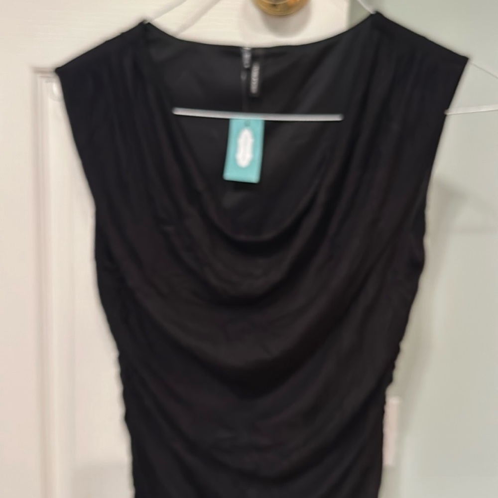 Black ruched tunic NWT
